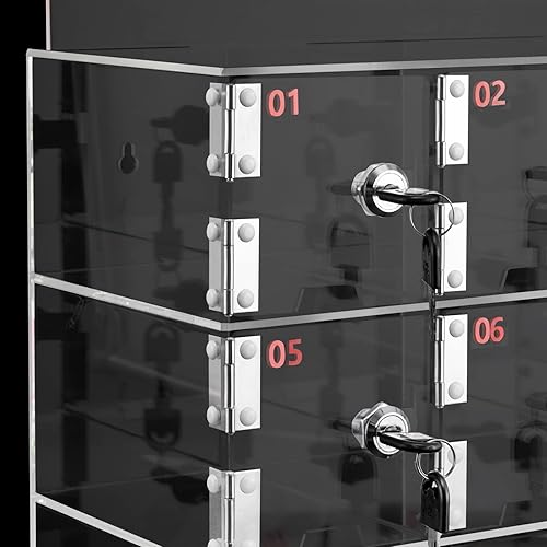 Miniatura 8 de Armario de almacenamiento para teléfono celular, armario transparente montado en la pared, gabinete de almacenamiento para teléfono celular, soporte