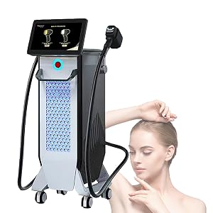 Diode Laser Hair Removal Machine Triple Wavelength 755nm 808nm 1064nm for Dark Skin Women Men Beauty Salons Black