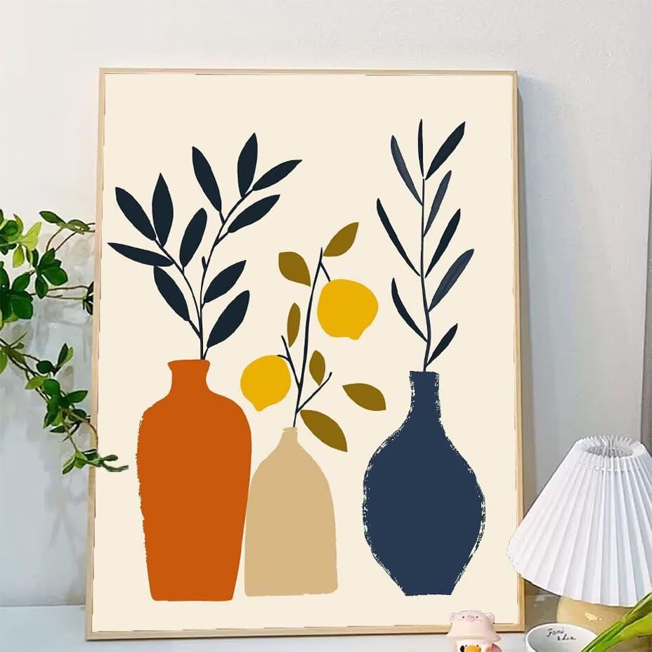 Peinture numéro d'art acrylique pour salon déco murale géante motif bouteille nature