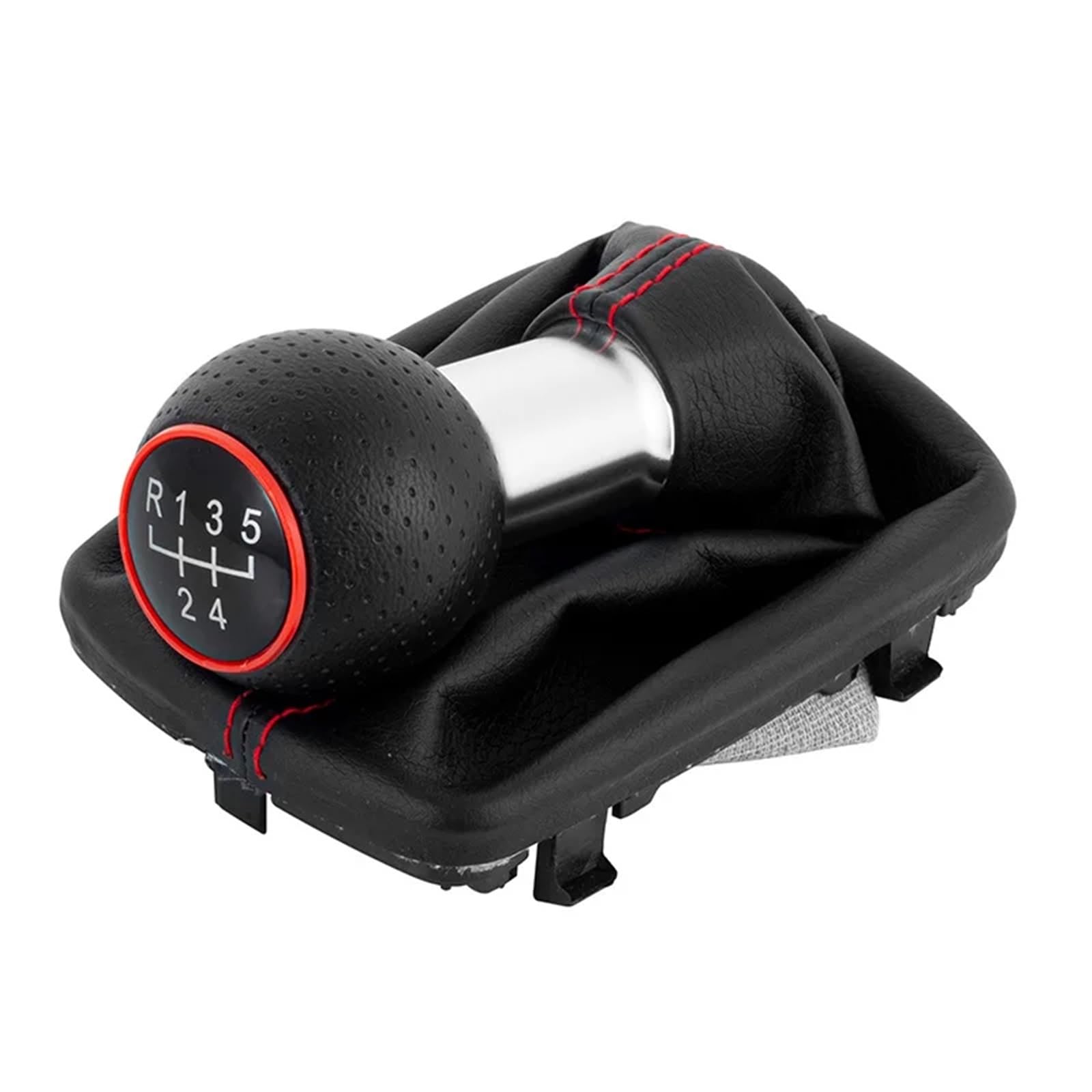 Lzbzhb One Color 5/6 Speed Manual Car Gear Shift Knob Stick Lever Shifter Handball Gaitor Boot For A3 For S3 2001 2002 2003 Gear Shift Knob(5 Speed Redline)