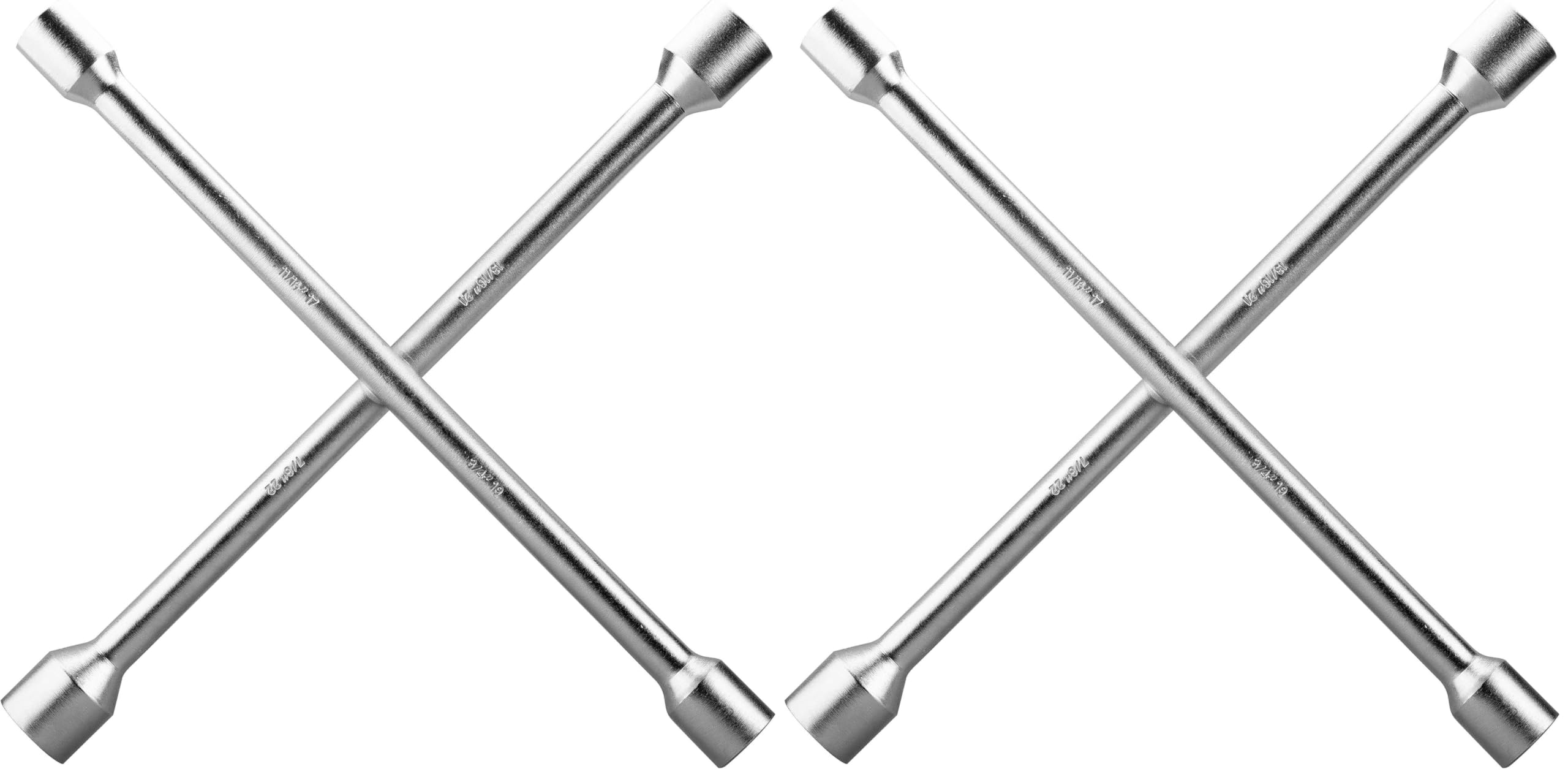 CARTMAN 14 Inch Universal Heavy Duty Lug Wrench 4 Way Tire Iron Wrench (Pack of 2)