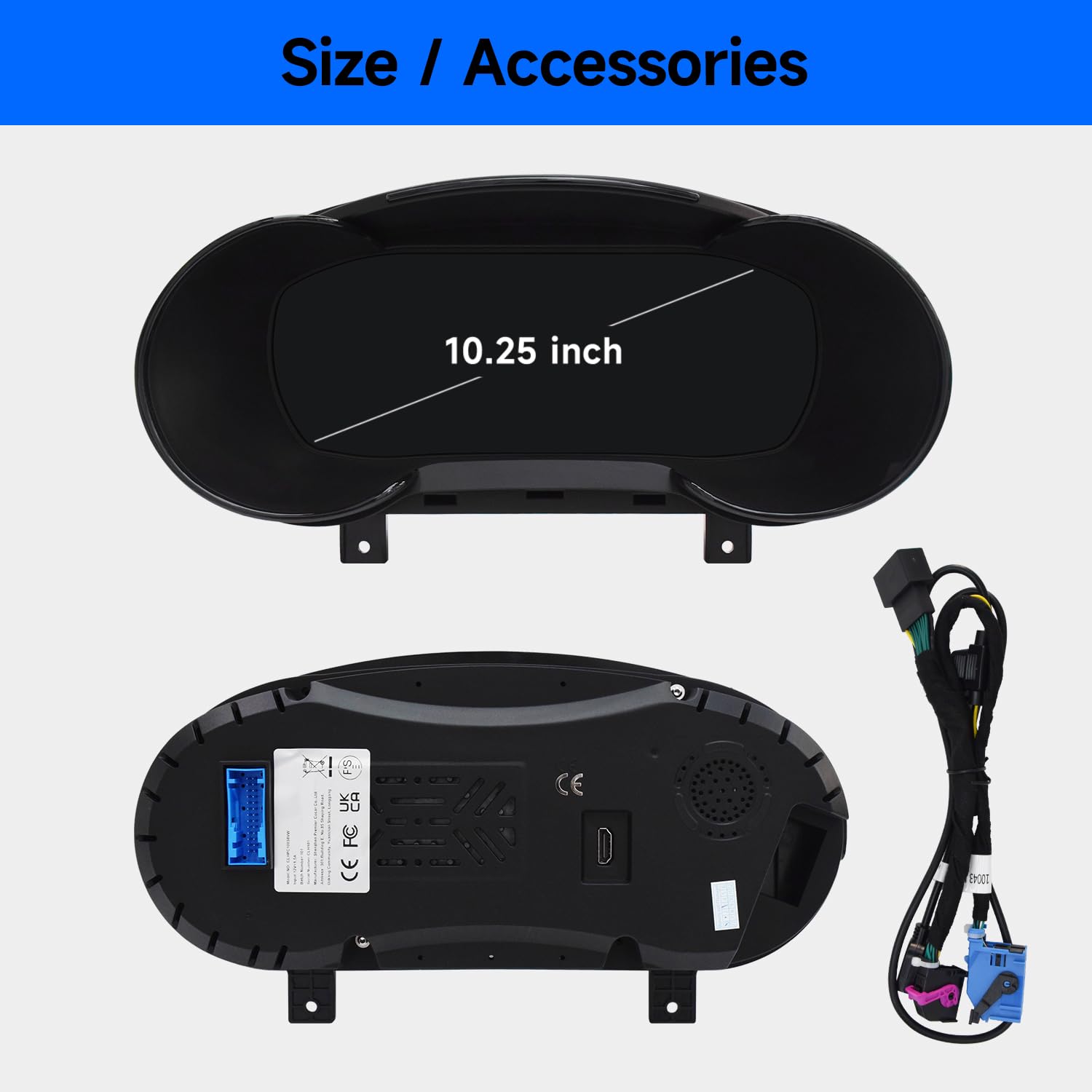 VIBEX Tachimetro Digitale 10,25 per Audi A3, S3, RS3 8V 2013-2019 |Virtual Cockpit LCD Full HD | Apple CarPlay Android Auto Wireless | Navigazione GPS | Plug & Play | Comandi al Volante |