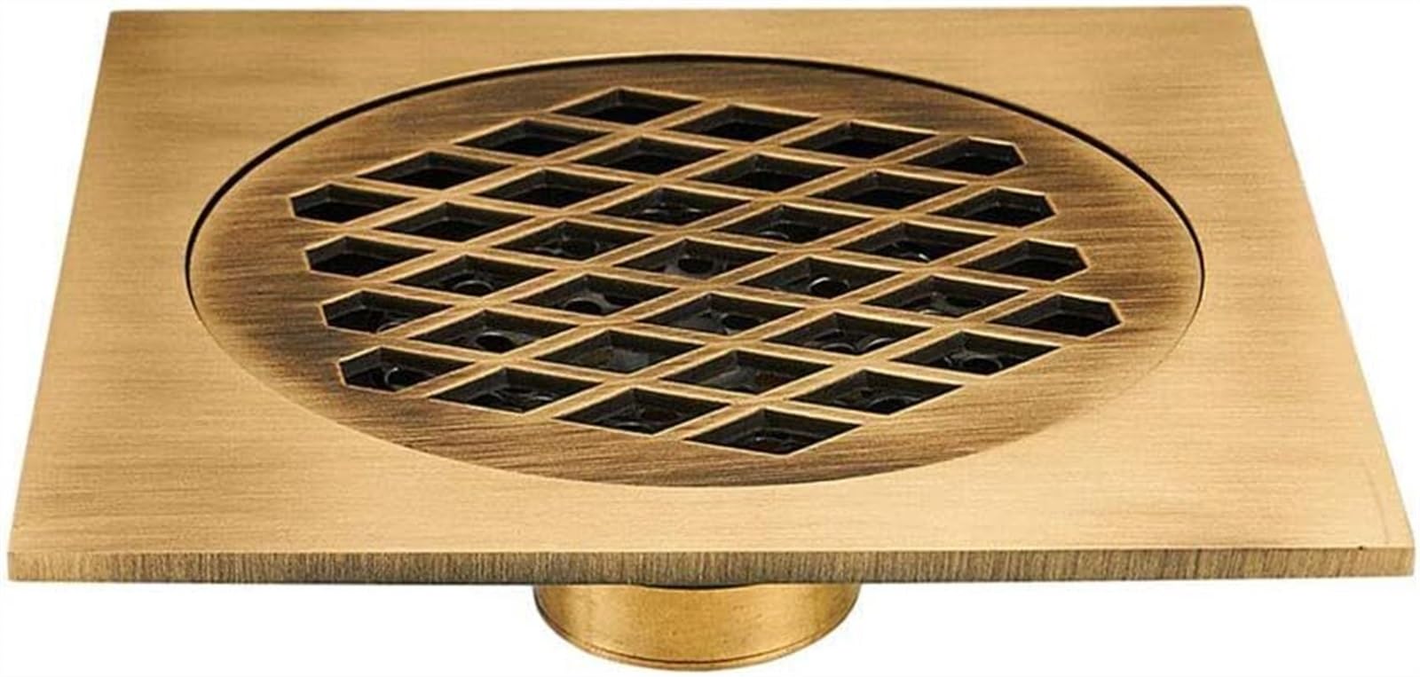Drain de douche carré en laiton 15cm, évacuation idéale pour rénover une salle de bain