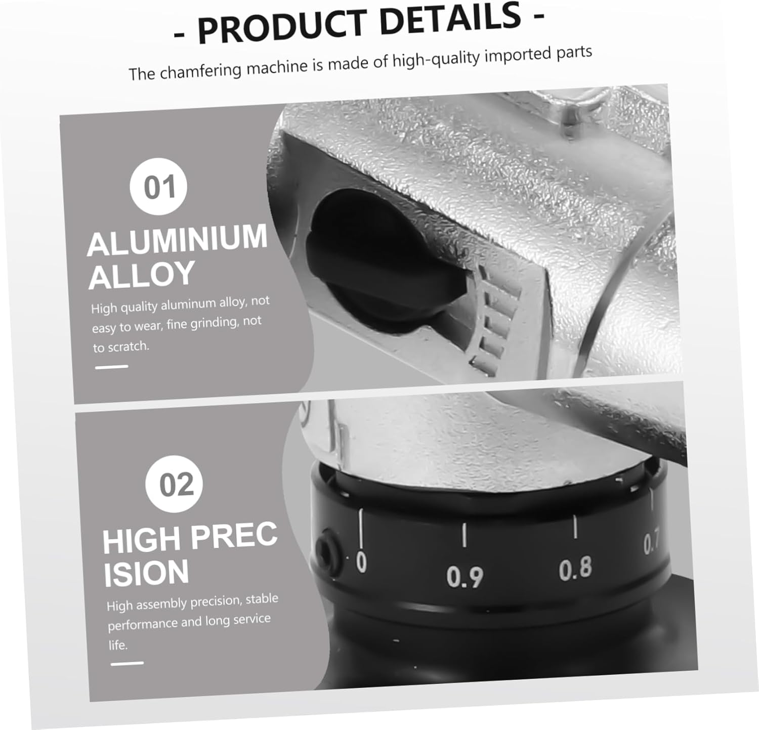 POPETPOP Mini Chamfering Machine Pneumatic Air Die Carving Tool Adjustable Angle and Air Flow