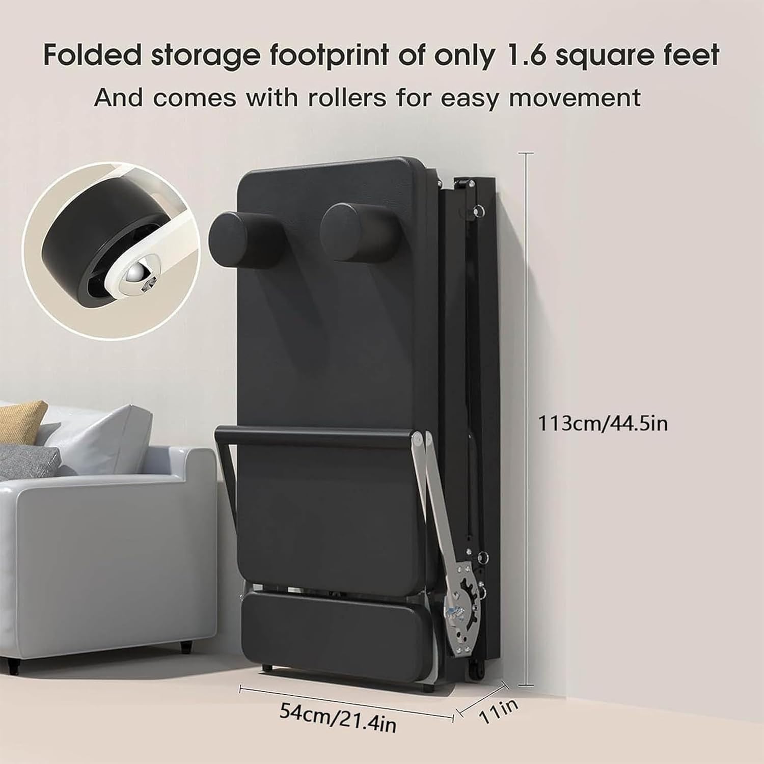 Professional Multifunctional Pilates Core Bed, Foldable Pilates Reformer for Home Gym Activity Room Yoga Exercise Training Equipment with Adjustable Intensity