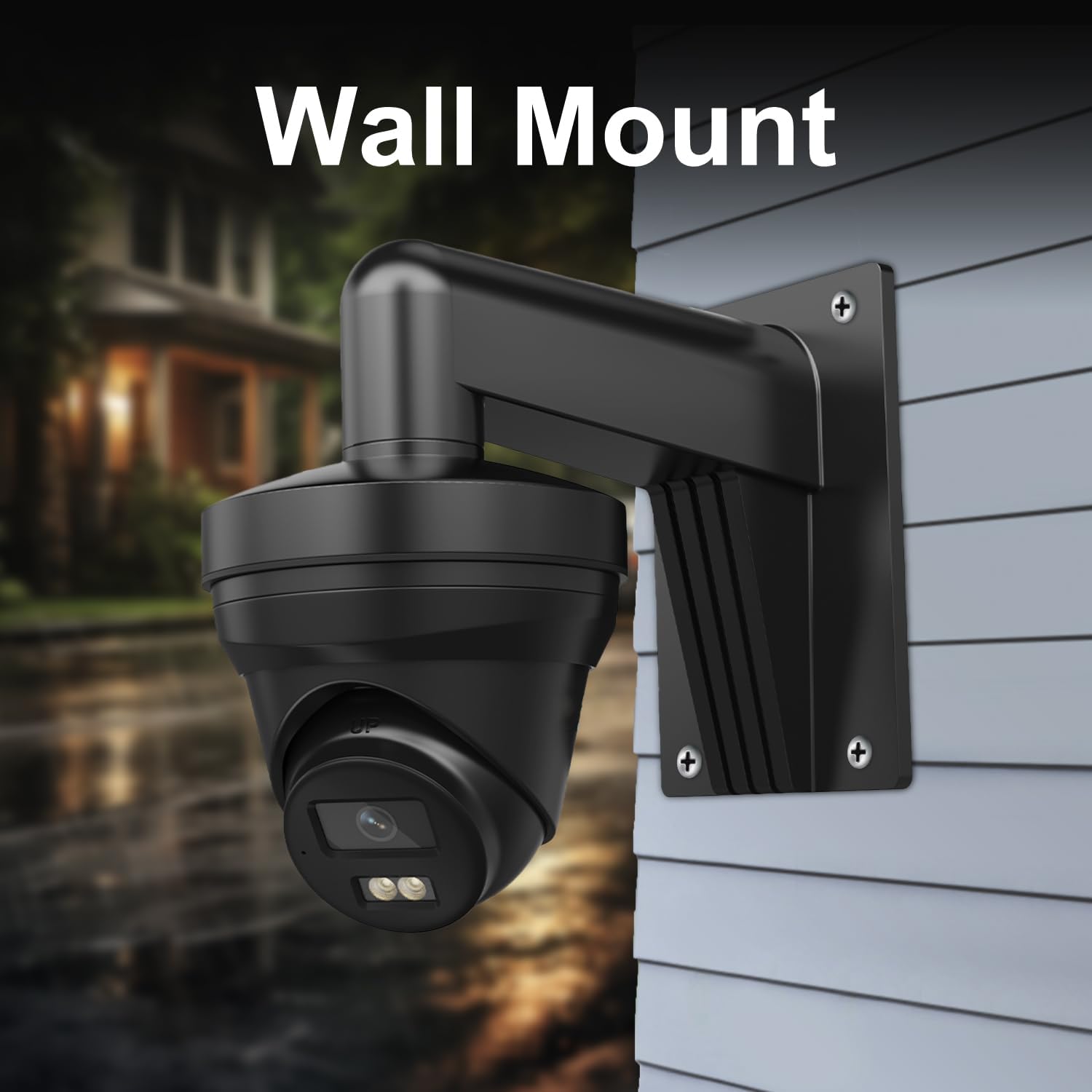 Anpviz Wall Mount Bracket WM1273ZJ-130-TRL-B, Full Metal Design, Compatible with Turret PoE IP Cameras Below, IPC-D3053/3083/3012/3653/3683/3582/3583, IPC-D363/351/381/3112 (Black)