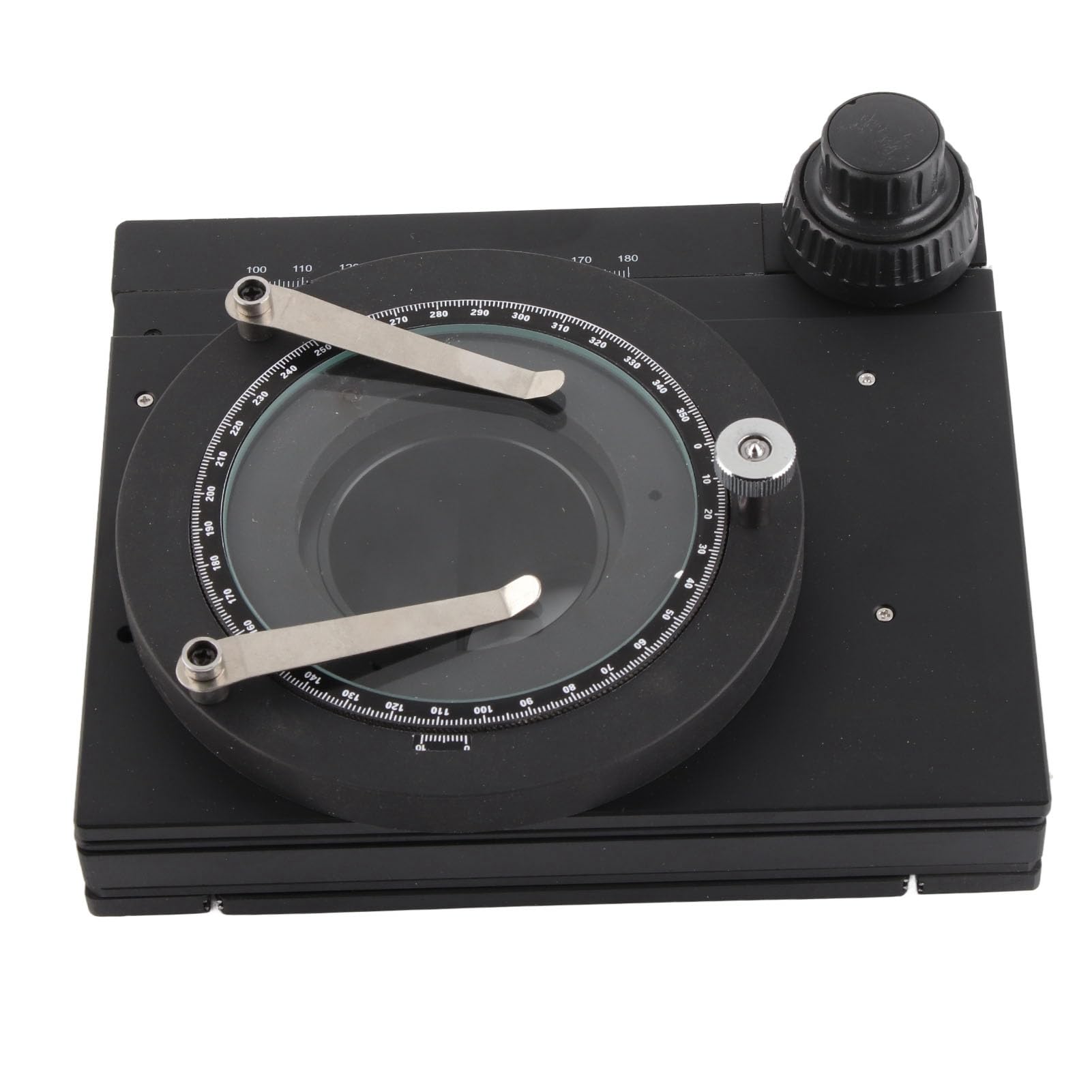 FTVOGUE Microscopio X Y Plataforma de Microscopio de Aleación de Etapa Móvil con Lente de 3,7 Pulgadas Recorrido de 60 X 55 Mm Escala de 1 Mm para Estéreo Cámara Industrial Medición de Laboratorio