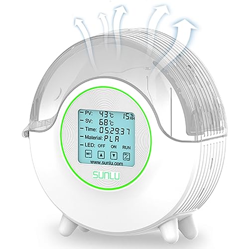 Miniatura 1 de SUNLU - Caja secadora de filamento S2 blanca para filamento de impresora 3D, deshidratador de almacenamiento de filamento mejorado para filamento
