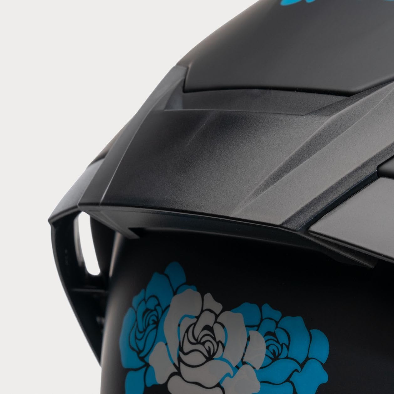 EROS FELINE Casco integral con visera solar | Homologado ECE 22.06 | Casco Full-Face Moto y Scooter | Mujeres y Hombres | Tallas XS-XL