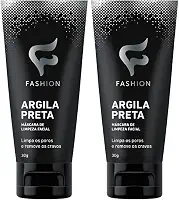 Argila Preta 30g (Máscara de Limpeza Facial) Fashion | Kit 2 Bisnagas