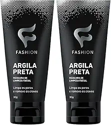 Argila Preta 30g (Máscara de Limpeza Facial) Fashion | Kit 2 Bisnagas