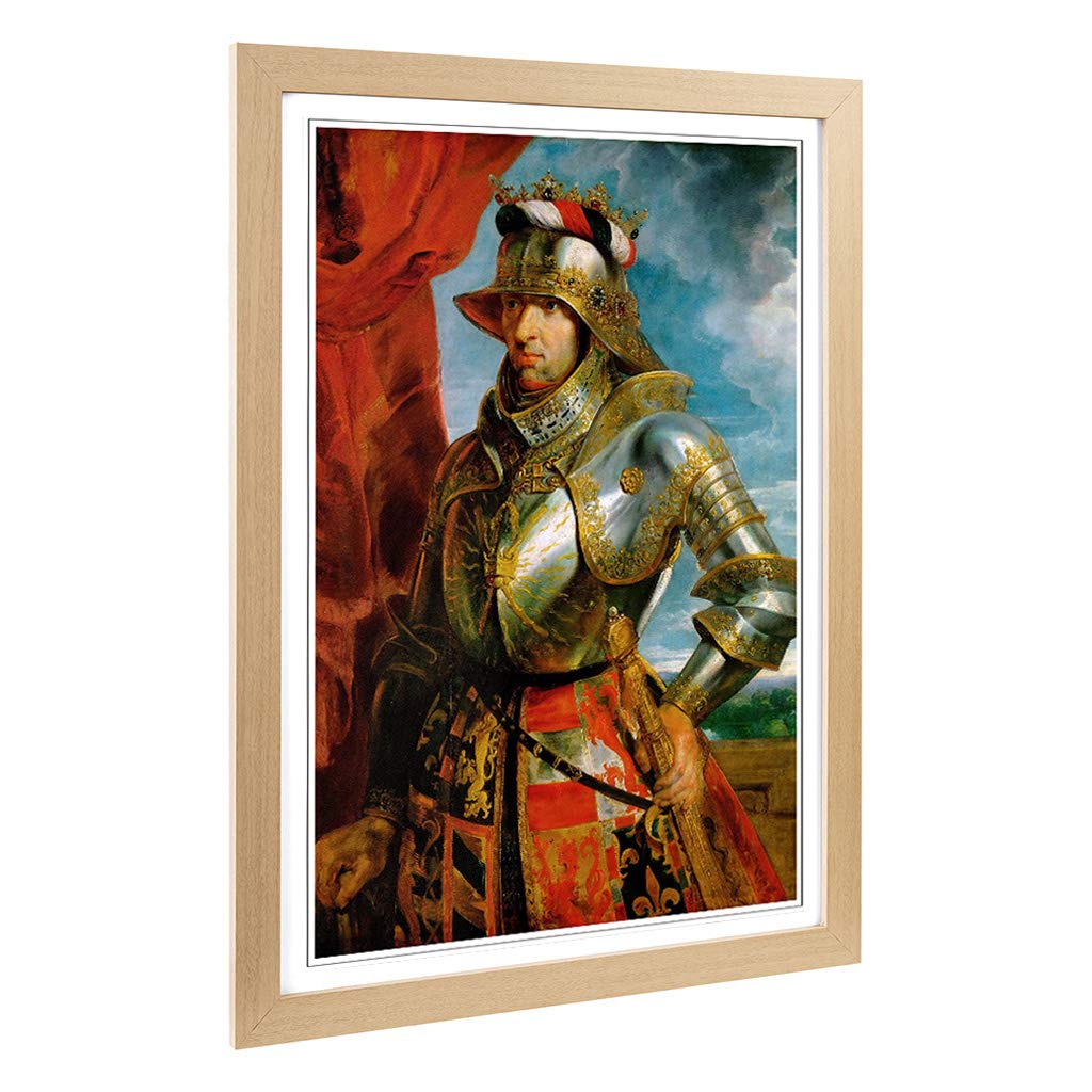 Big Box Art Framed Print of Peter Paul Rubens Emperor Maximilian Design | Wall Art Picture | Home Decor for Kitchen, Living Room, Bedroom, Hallway, Oak, A2 / 24.5x18 Inch / 62x45cm