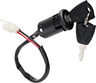 WEIYINGSI 2-Wire Ignition Key Switch for Electric Scooters, Trikes, Golf Carts & Bikes - 12-60V Anti-Theft Lock, Durable Zinc Alloy