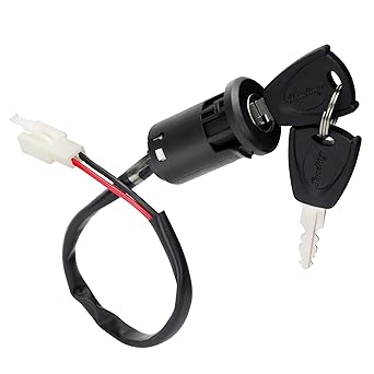 Ignition Key Switch Lock 2 Wire - Key Switch Starter Parts for Electric Trike and Scooter, Golf Carts, Bikes