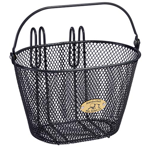 Nantucket Bike Basket Co Kid's Surfside Mesh Wire Basket, Charcoal Grey, 9.8 x 6.8 x 6.3''