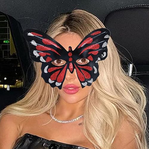 Miniatura 11 de Máscara de mariposa para mascarada, máscara de Mardi Gras, máscara de Halloween, media máscara, accesorio, fiesta de carnaval para mujeres y niñas