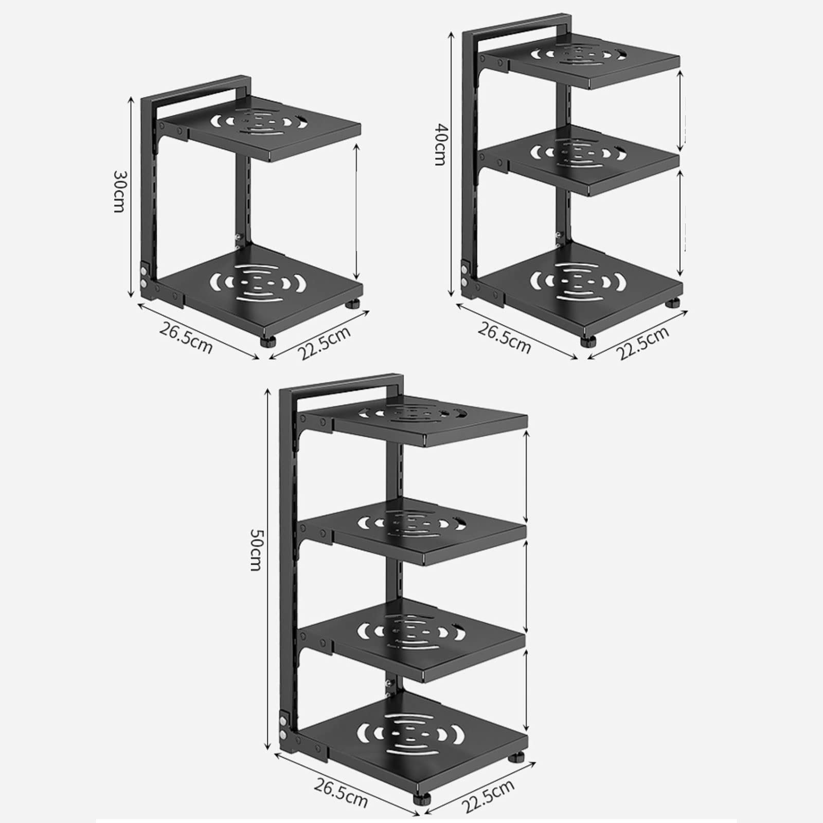 QUNINE Aufbewahrungs-Organizer unter der Spüle, Küchen-Organisationsregal für die Spüle mit Schnappverstellung, Schrank-Organizer-Regal für Küche und Badezimmer (Farbe: Weiß, Größe: 4F) (Weiß 3F)