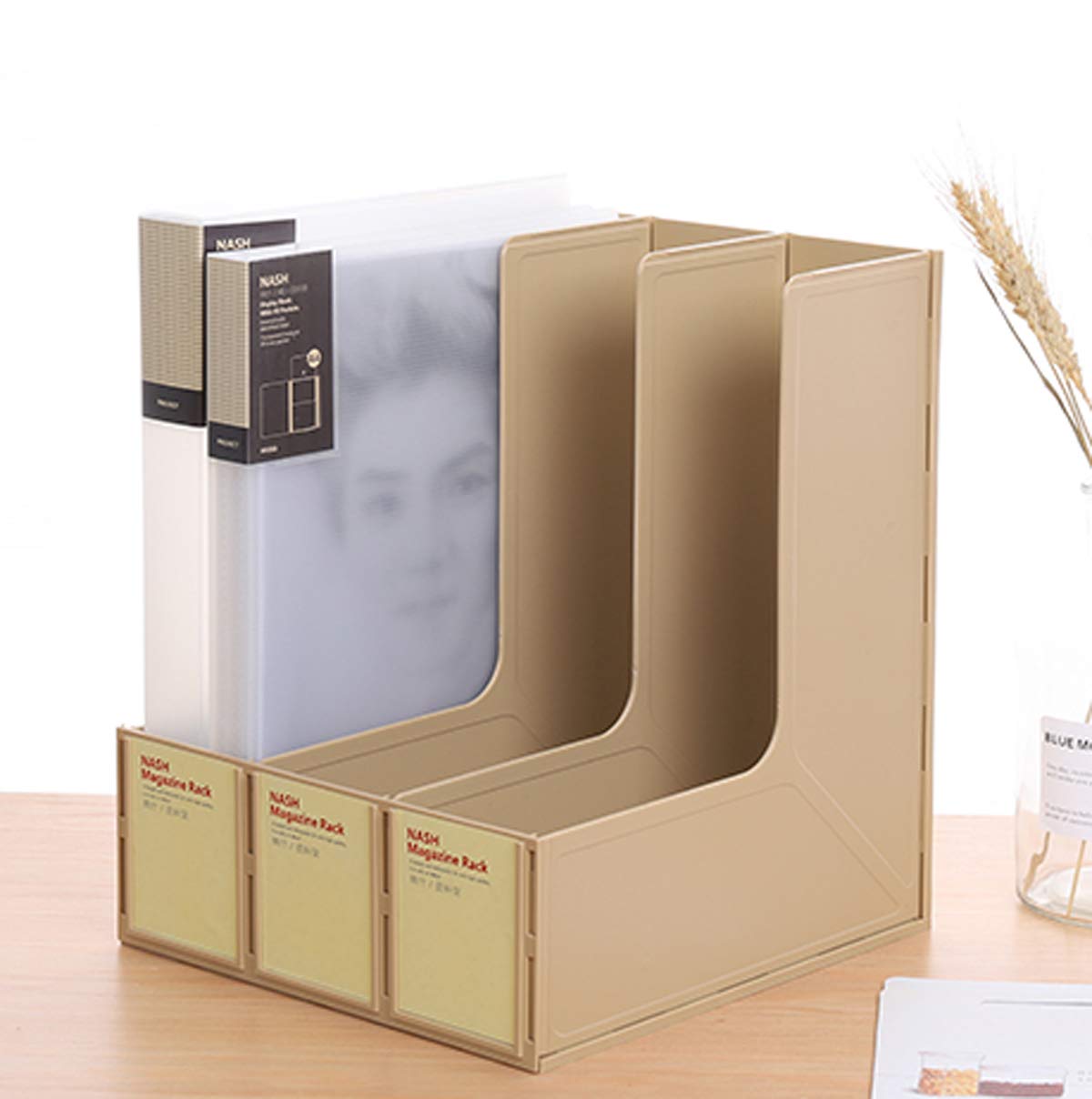 アタ　ファイルスタンド　3個セット 楽天市場】ファイルケース A4 ワイド 縦型 横型 前開き 同色16個