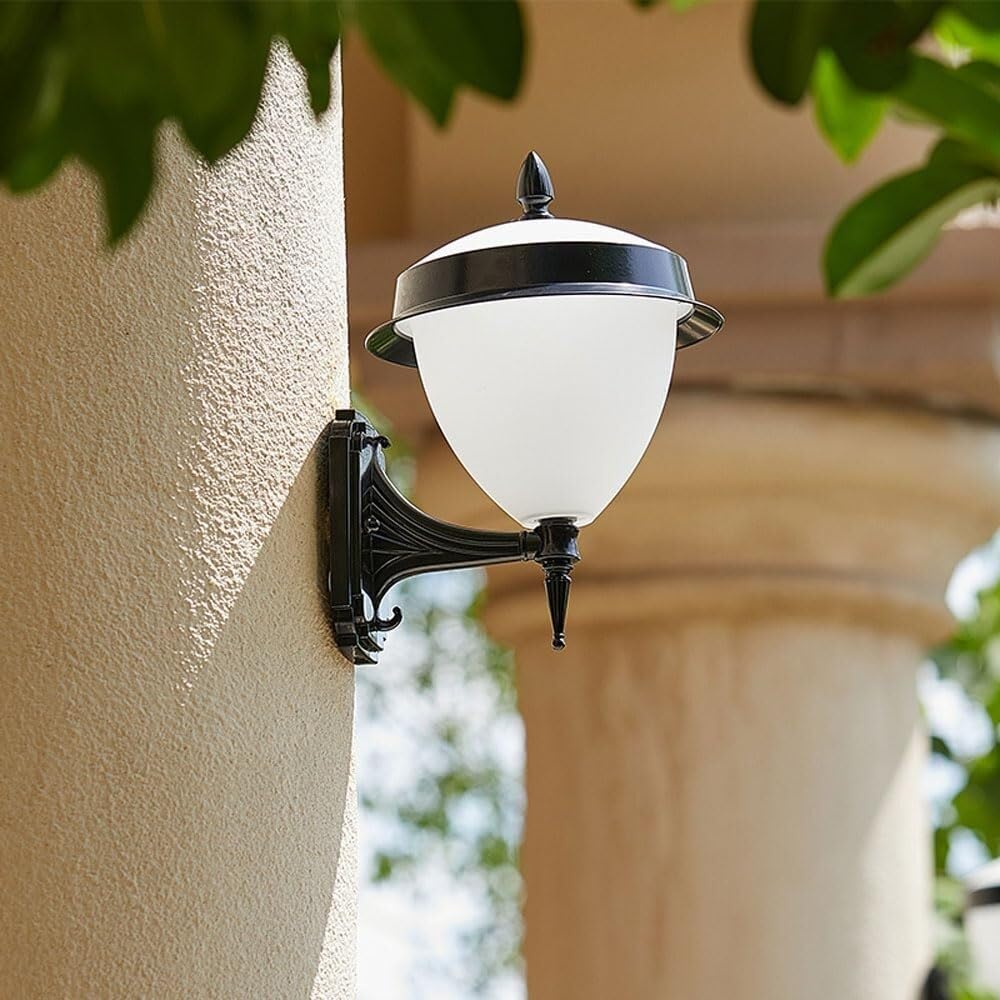 Lampa Ogrodowa,Lampy Wodoodporny Kinkiet Zewnętrzny, Odlew Aluminiowy, Lampa Ścienna Z Kloszem PC, Europejska Lampa Ścienna Do Alejki W Ogrodzie Społecznościowym Oprawa Ogrodowa
