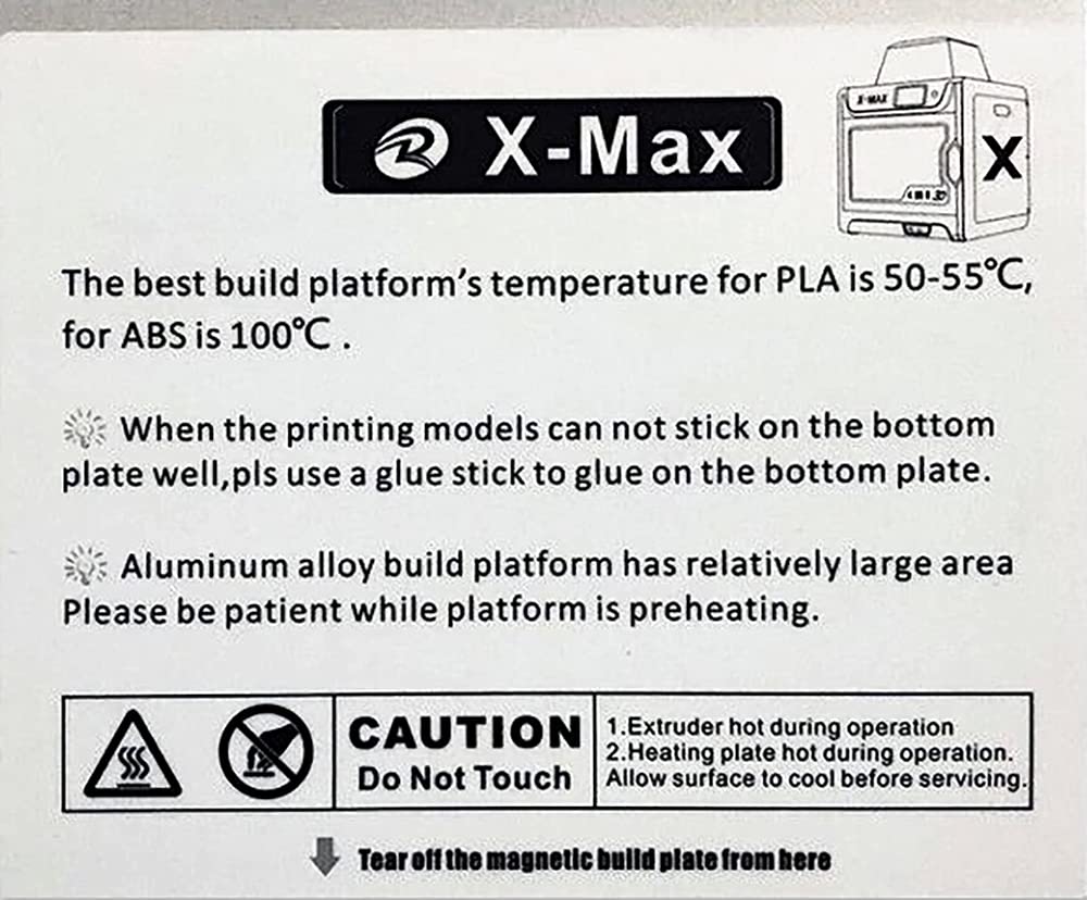 Archetype QIDI TECH X-Max Build Plate for Hot Bed 3D Printer New Magnetic Flexible Spring Steel Build Plate (300x250mm) 1pc Silver Qidi X-Max