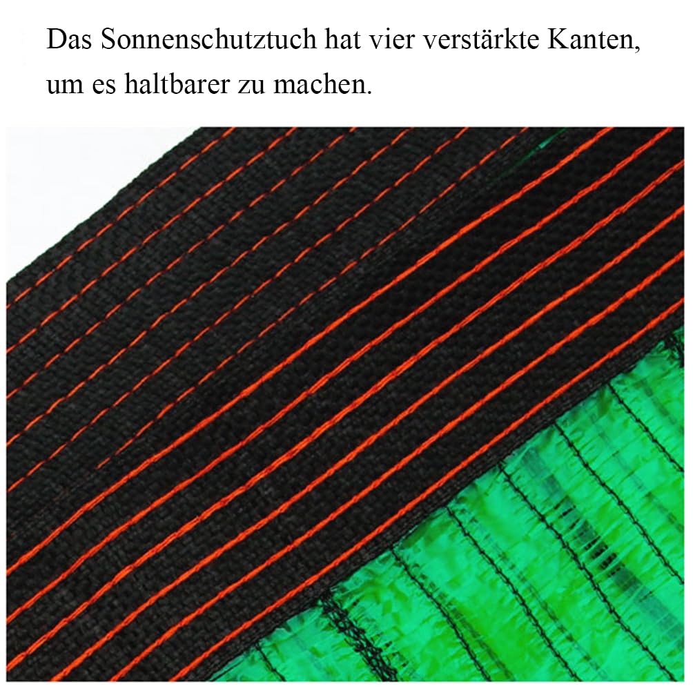 Sunblock, Verde Red Sombreado Malla Sombreadora Resistente Solar Sombra Paño Anti-UV Tasa sombreado 95% Toldo Vela de Sombra, para Jardín Estanque Patio Cochera-4 * 8m(13 * 26.3ft)