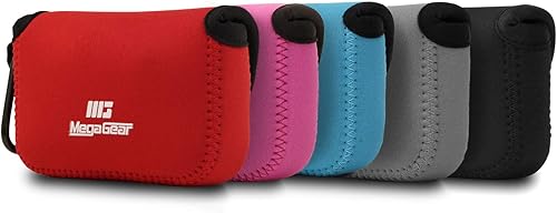 Miniatura 4 de MegaGear Funda de neopreno ultra ligera para cámara compatible con Panasonic Lumix DMC-ZS7 - Negro