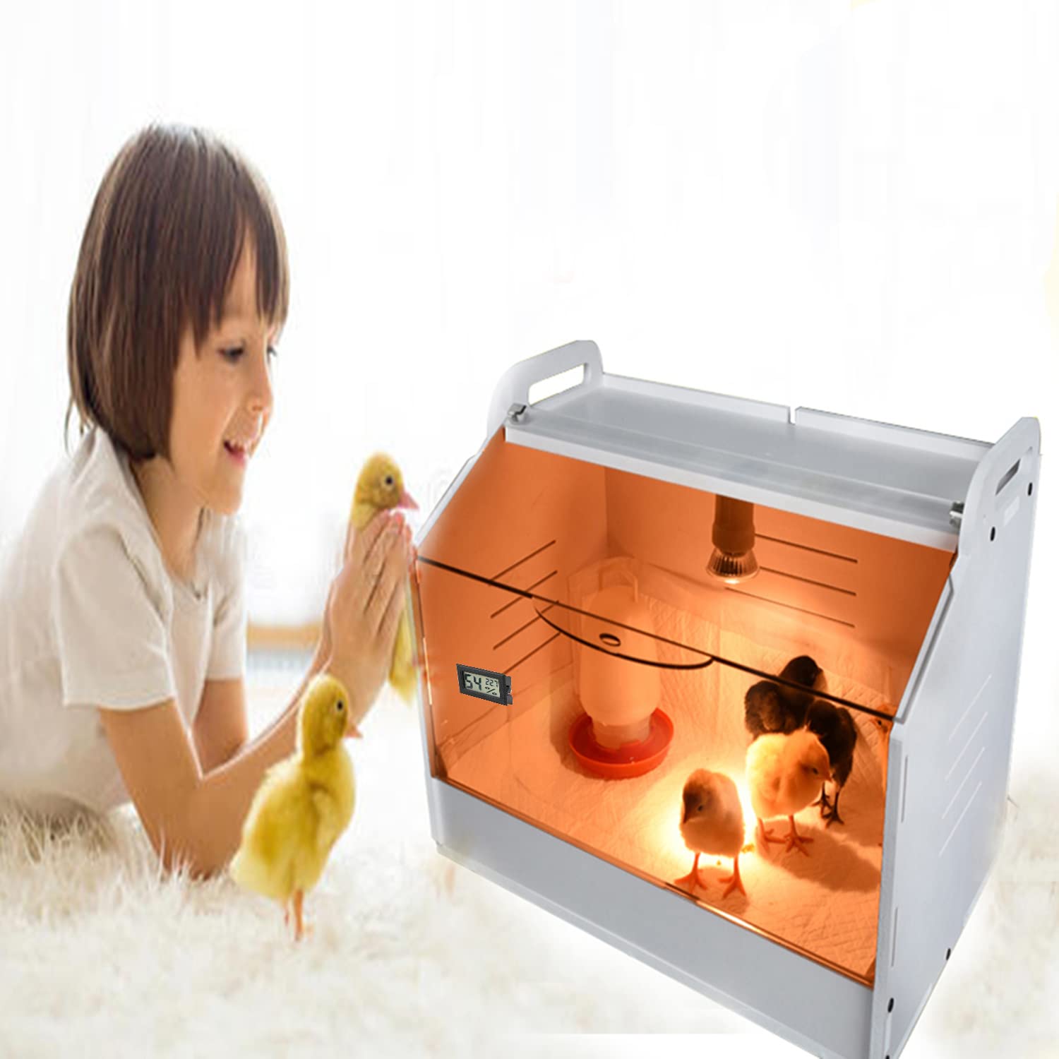 WIONBE Intelligent Brooder Box 10-20 Chicks Quail Birds Small Animals Manual Incubators Poultry Heater Breeding Box
