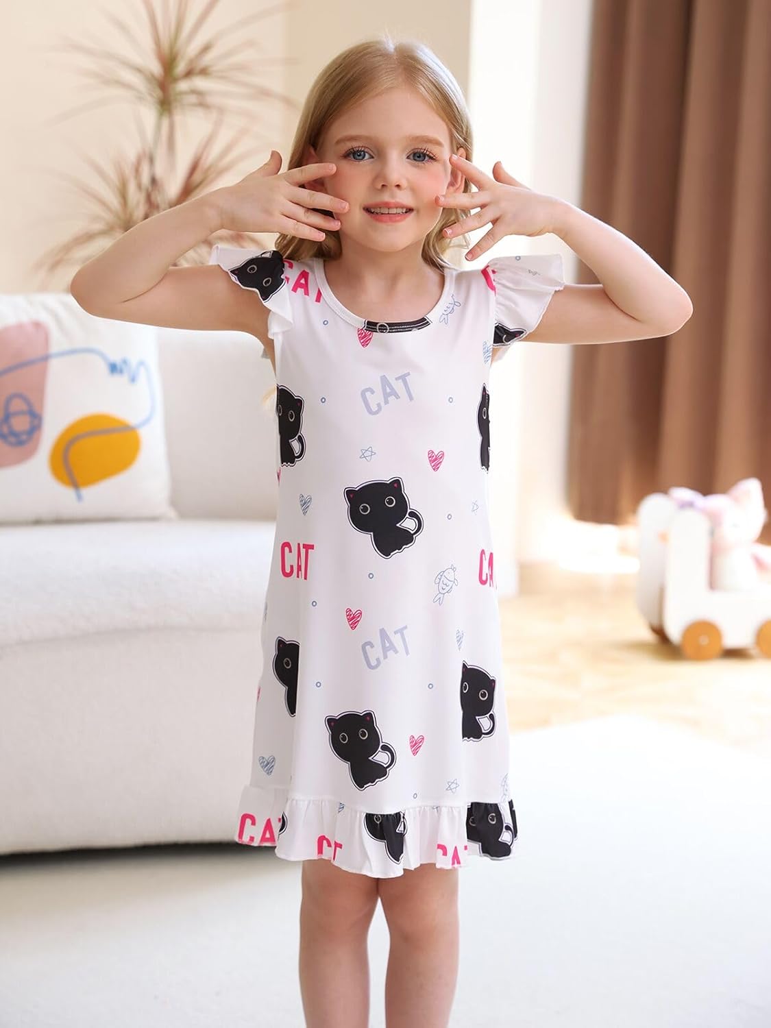 WonderBabe Girls Nightgowns Unicorn Pajamas for girl Mermaid Sleepwear Toddler Nightgown Night Sleep Dress Clothes - Image 2