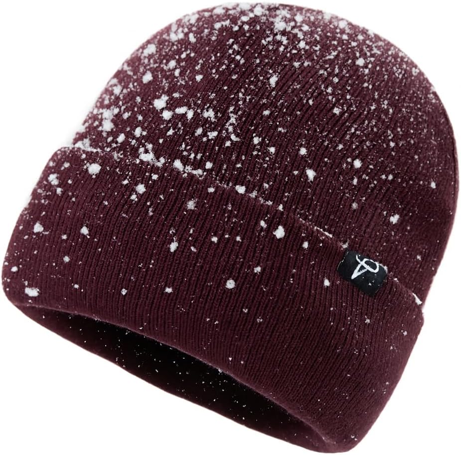 TOP-EX Dryknit™ Waterproof XL XXL Fleece Lined Fashion Oversized Winter Warm Cuffed Beanies Hats Mens