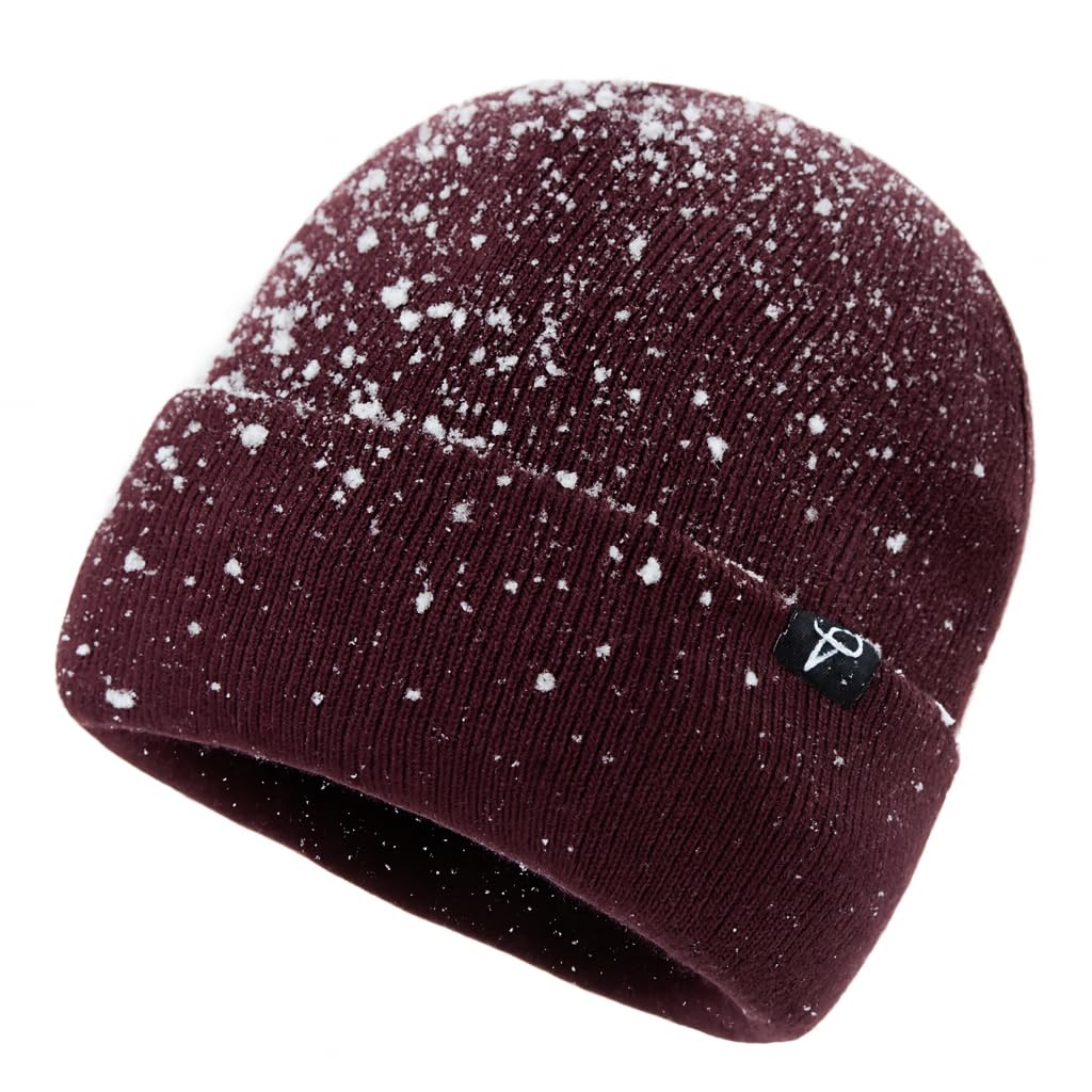 TOP-EX Dryknit™ Waterproof XL XXL Fleece Lined Fashion Oversized Winter Warm Cuffed Beanies Hats Mens