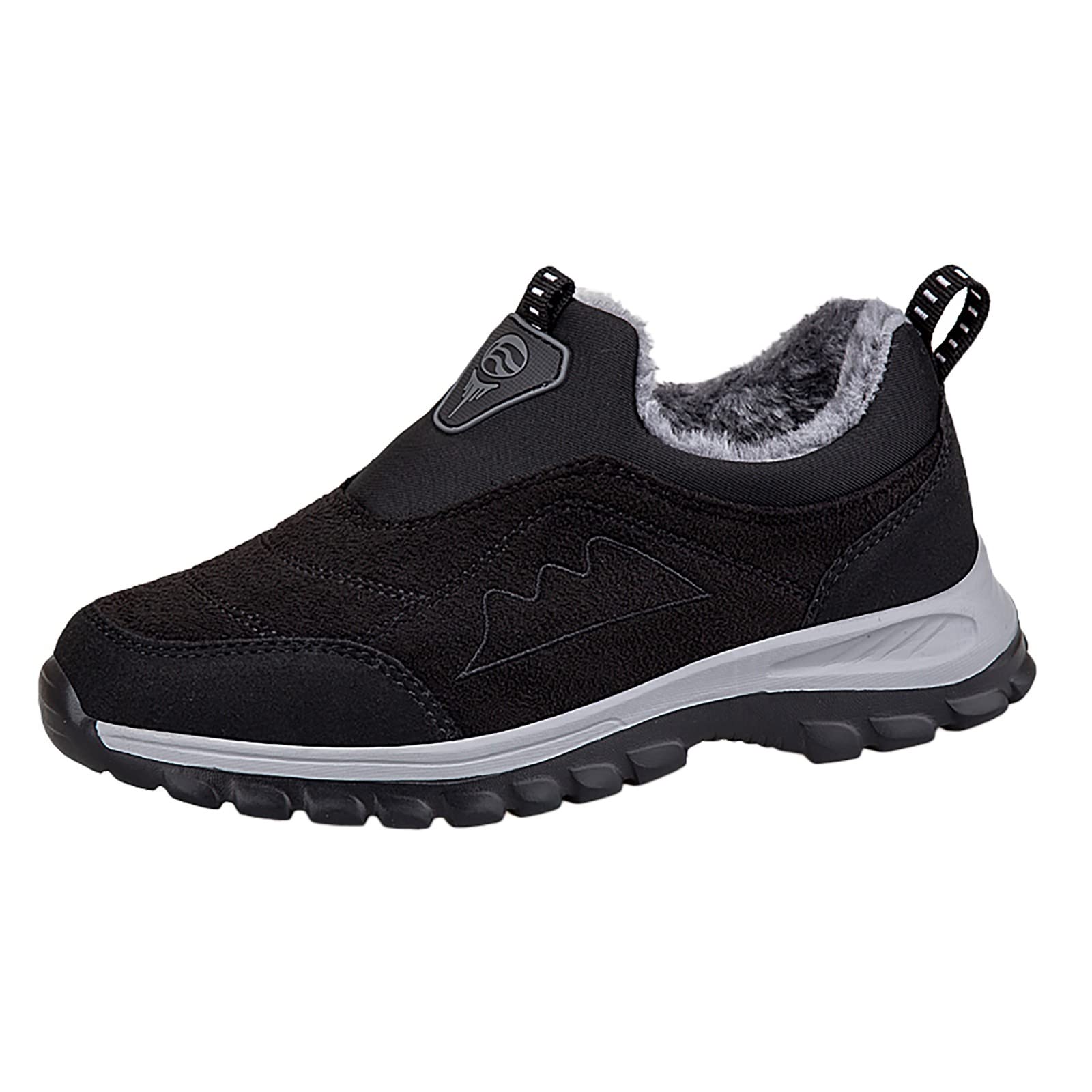 Générique 2027-Bottes de Neige Homme Hiver Chaudes Bout Rond Semelle Plate Antidérapante Confortable Coton Urbaines