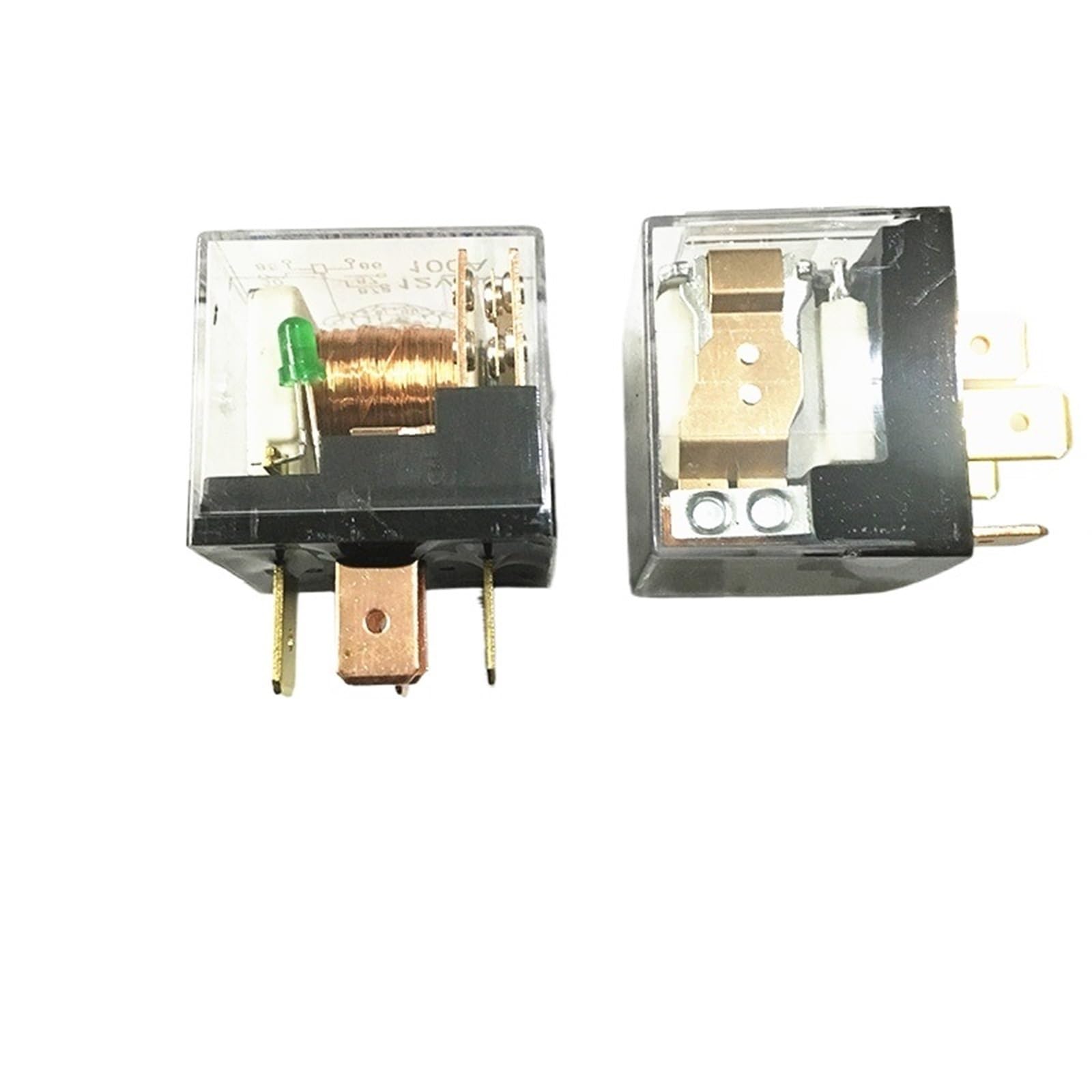 1 relé impermeable transparente iluminado for automóvil de 12 V/24 V, 100 A, 4 pines y 5 pines, relé de contacto simple y doble de alta potencia(12V 4pin)