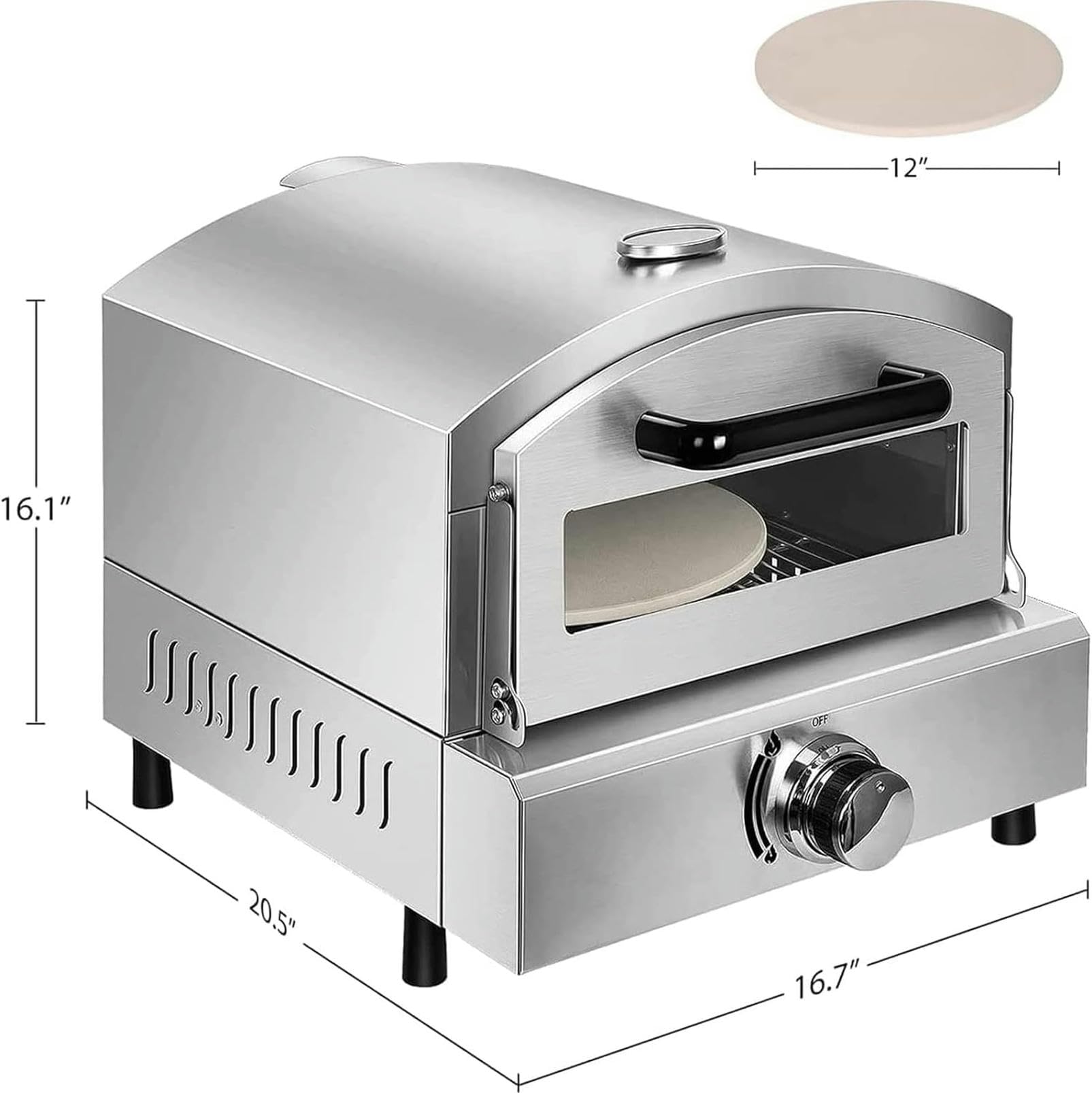 Forno Elettrico, cassetto in Acciaio Inossidabile, per Il Ristorante Domestico, Temperatura Uniforme a 360 °, Alta Temperatura e Resistenza alla corrosione