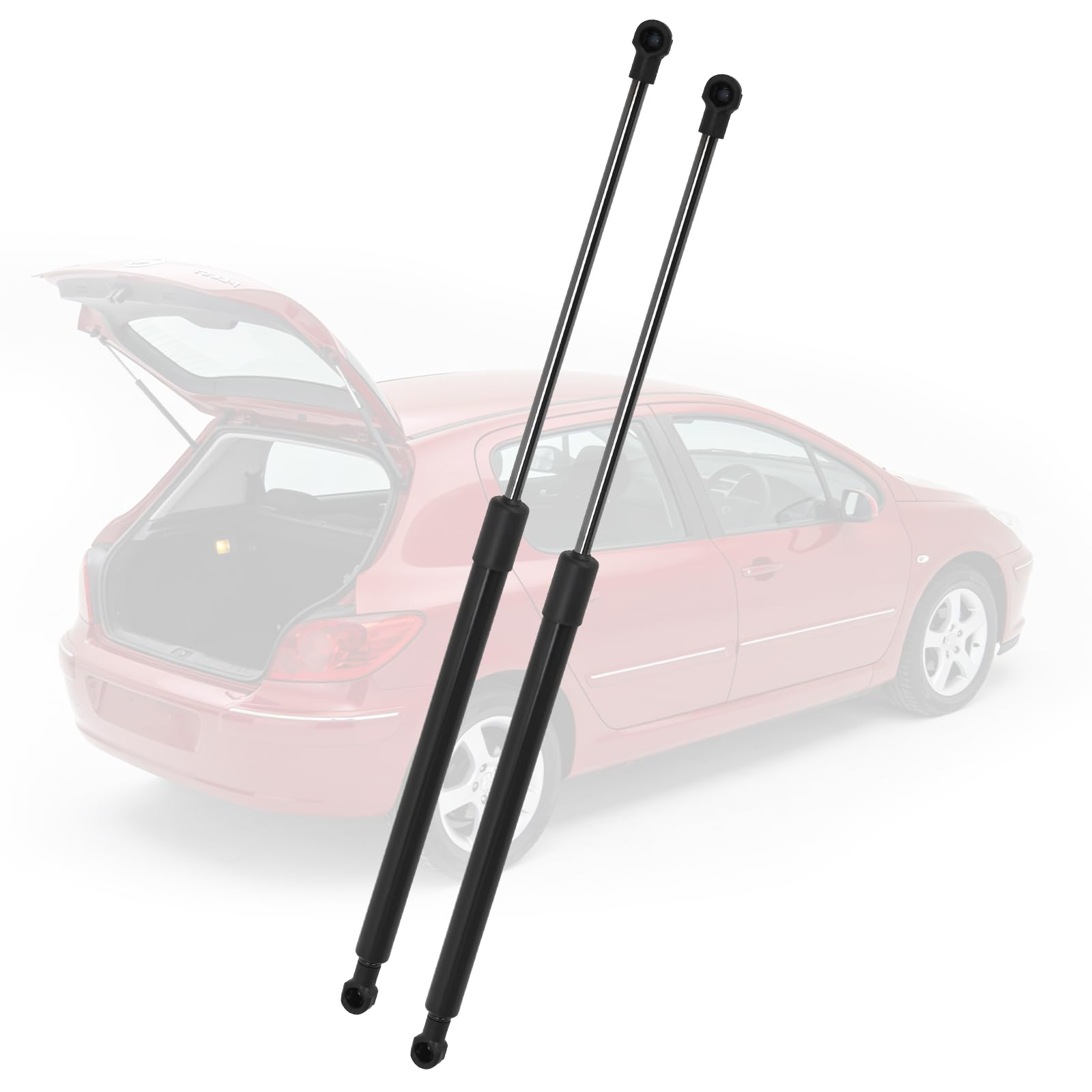 2pcs vérins à gaz compatible avec Peugeot 307 2000–2012, Amortisseurs de hayon précis de 450N Vérins de coffre de 455mm compatibles avec les références OE 792515, 9640890980