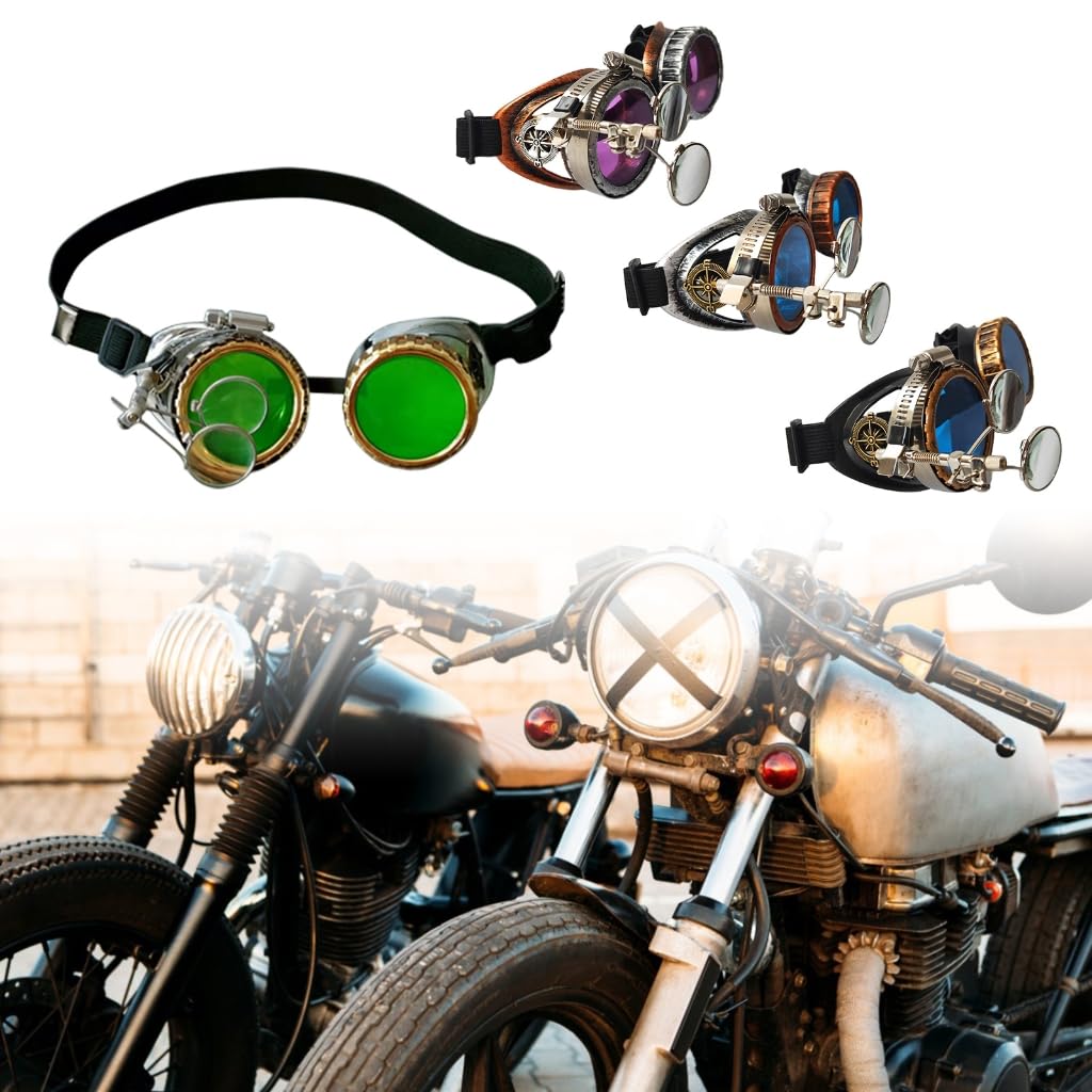 Gafas de caleidoscopio vintage steampunk, accesorio para disfraz