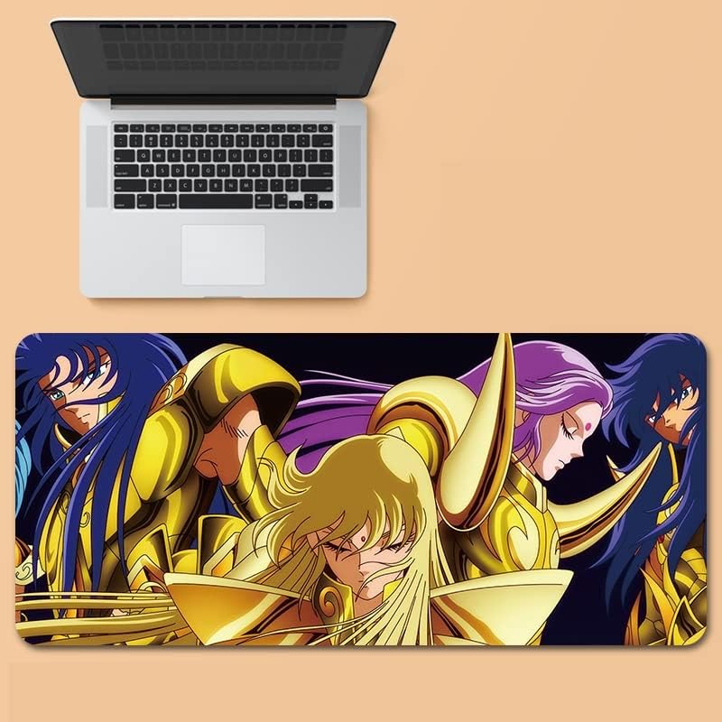Qywui Saint Seiya - Alfombrilla de mouse con base de goma antideslizante suave antideslizante para computadora escritorio oficina computadora anime