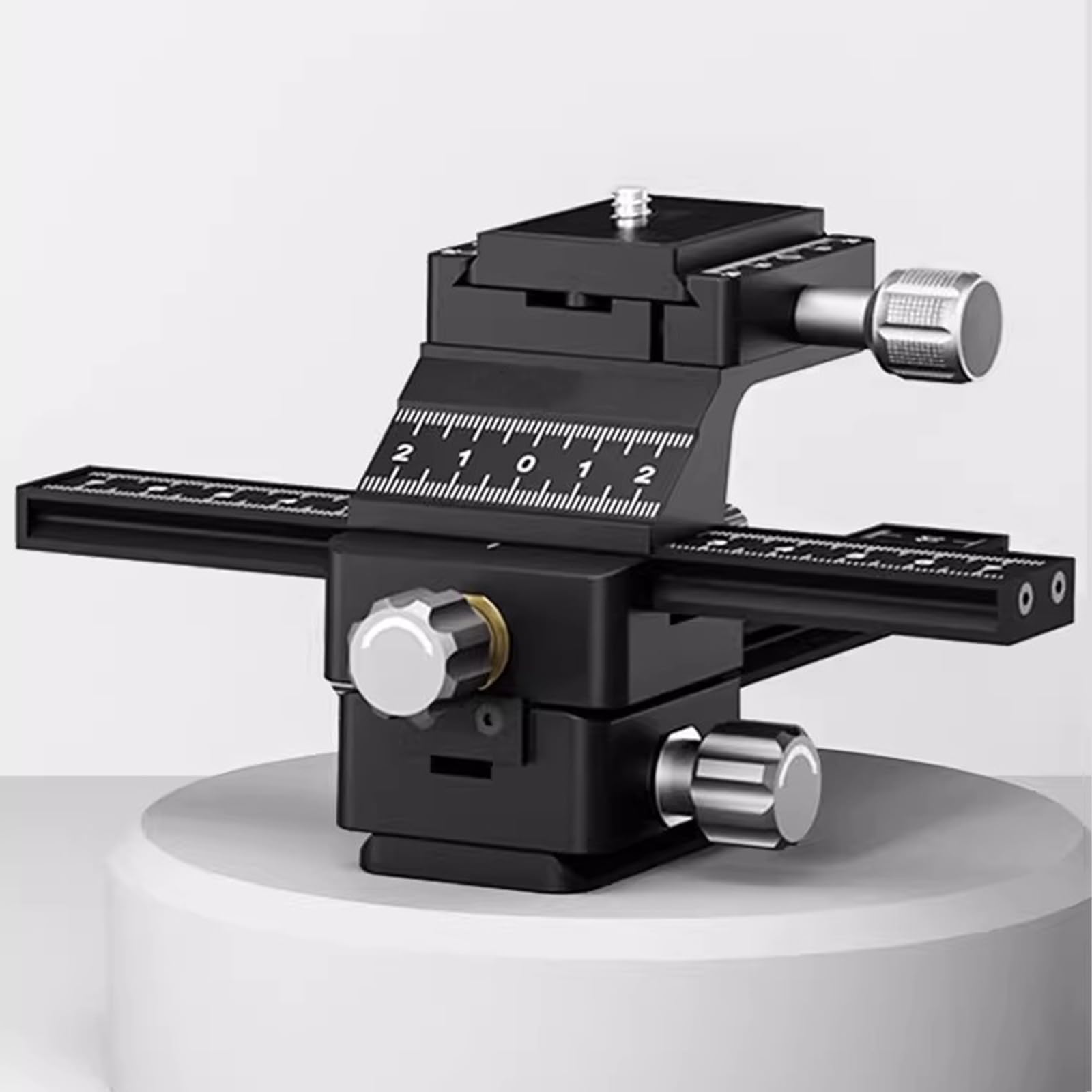 Guida di messa a fuoco macro, cursore a 4 vie con piastra a sgancio rapido, filettatura da 1/4", carico massimo 2,5 kg per fotocamera DSLR per fotografia ravvicinata