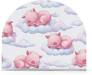 Sleeping Piglets on Clouds Napkin Holder, Napkin Holders for Tables | Napkin Holders for Kitchen | Napkin Dispenser for Dinner Table Napkins | Acrylic Napkin Holder | Kitchen Accessory