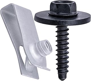 Rexka 15 Sets Fender Liner Bumper Cover Splash Shield Wheelhouse Liner Bolt Screw U Nuts Kit for GM 11570498 Chevrolet Cam...