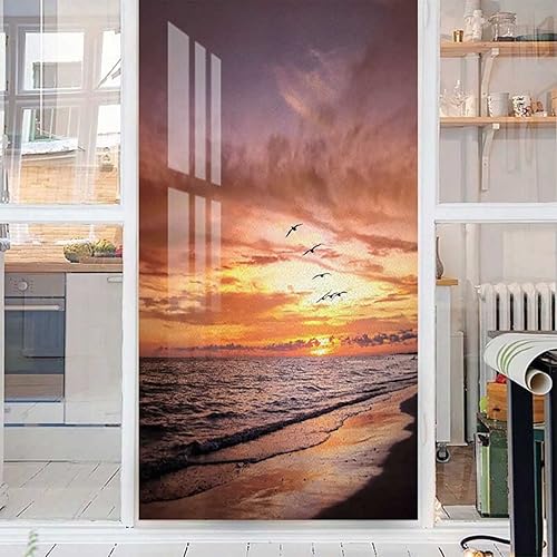 Miniatura 2 de Película de privacidad para ventana, película de vitrales, bloqueo UV, calcomanías de privacidad decorativas para el hogar, calcomanía esmerilada