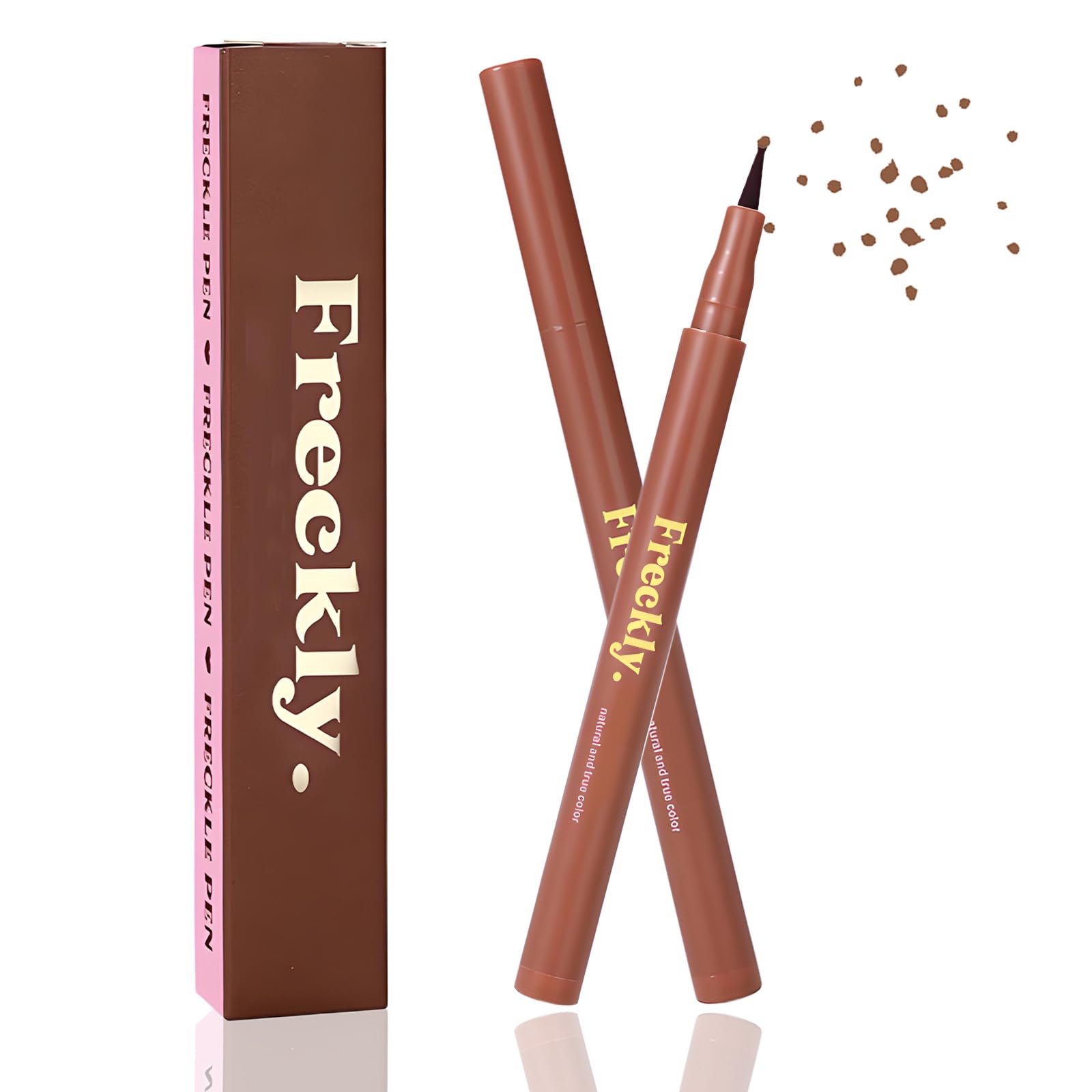Freckle Pen for Natural Sun-Kissed Makeup, Light Freckles with Tattoo Pen and Five-Point Stamp Design
