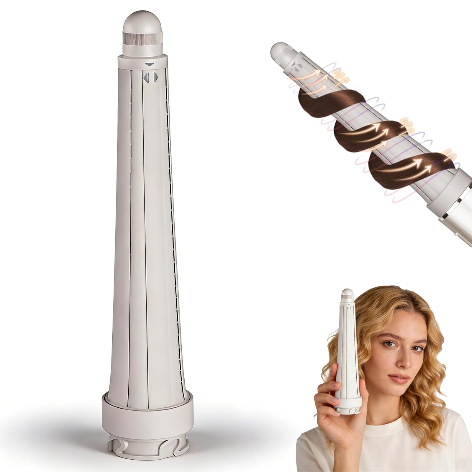 Accesorio para rizar el cabello de 20-36 mm de largo para Shark FlexStyle, compatible con accesorios de secador de pelo Shark, rizador cónico de envoltura automática con doble rotación para