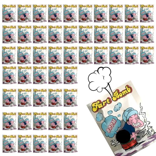 XIEXIESHER 50 peças Stinkbomben, bombas super potentes, bombas de pedos, mau cheiro saco de pedo, artigo de brincadeira divertido para festa