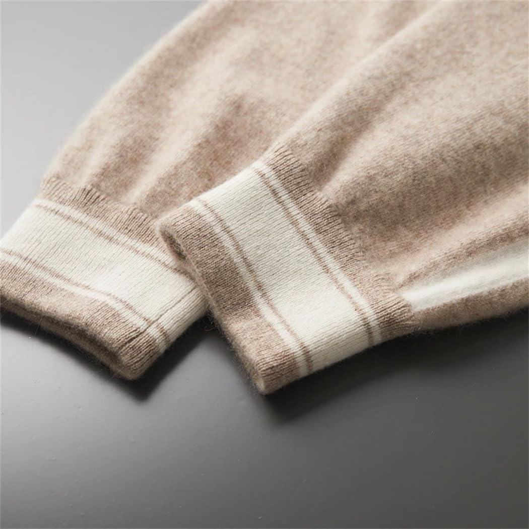 Men's 100% Cashmere Pencil Pants Elastic Waist Drawstring Knitted Small Leg Trousers Winter Soft Warm Sweatpants