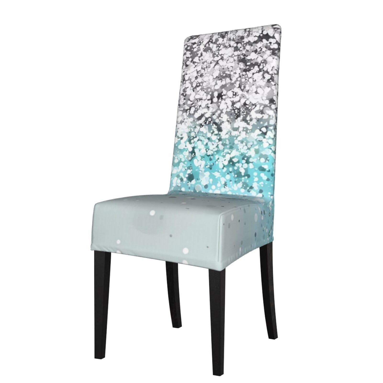 WHJDPP glittered blue background Prints Protection Cover for Dining Chair - Stretchy Seat Throw Covers, Wrinkle-Free & Easy Care for Hotel, Wedding & Home Dining Chairs