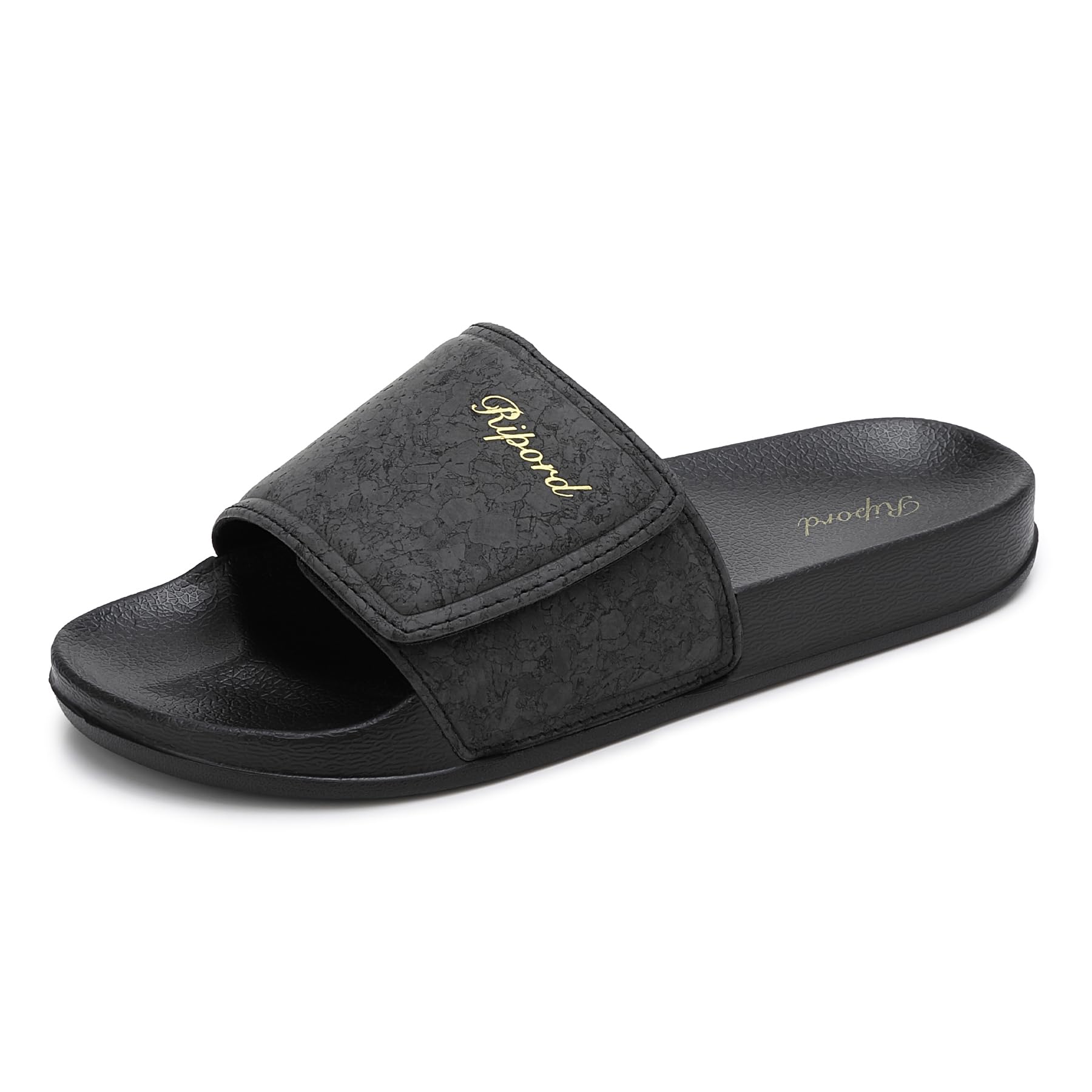 Ripord Damen Sandalen Verstellbare Bequeme Einsteck-Pantoletten Spaziersandalen Innen Außen