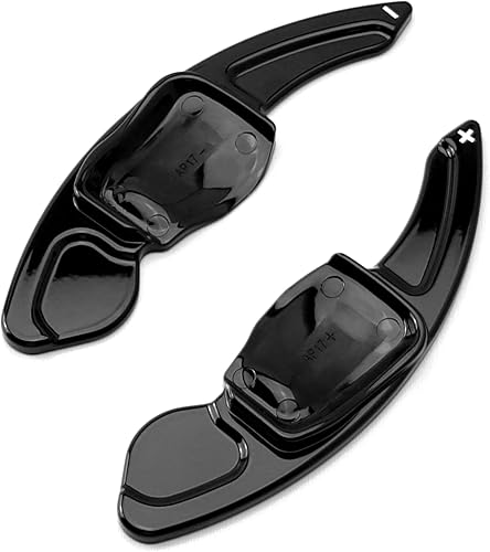 Miniatura 6 de iJDMTOY Extensiones de paleta grandes con acabado negro brillante compatibles con Volkswagen MK6 GolfGTI CC Tiguan Touareg Beetle Jetta (A6), etc