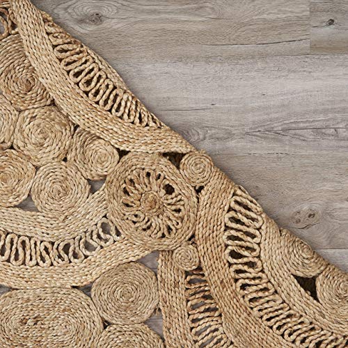 Lr Resources Jute Lr12031-Nat60Rd Natural Round 6 Ft Indoor Area Rug, 6' #TOP3