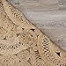 LR Home Natural Jute 4ft Round Area Rug for Home Decor | Braided Rugs for Living Room, Bedroom, Playroom | Bohemian Farmhouse Scalloped Indoor Rug for Room Decor | Natural/Brown