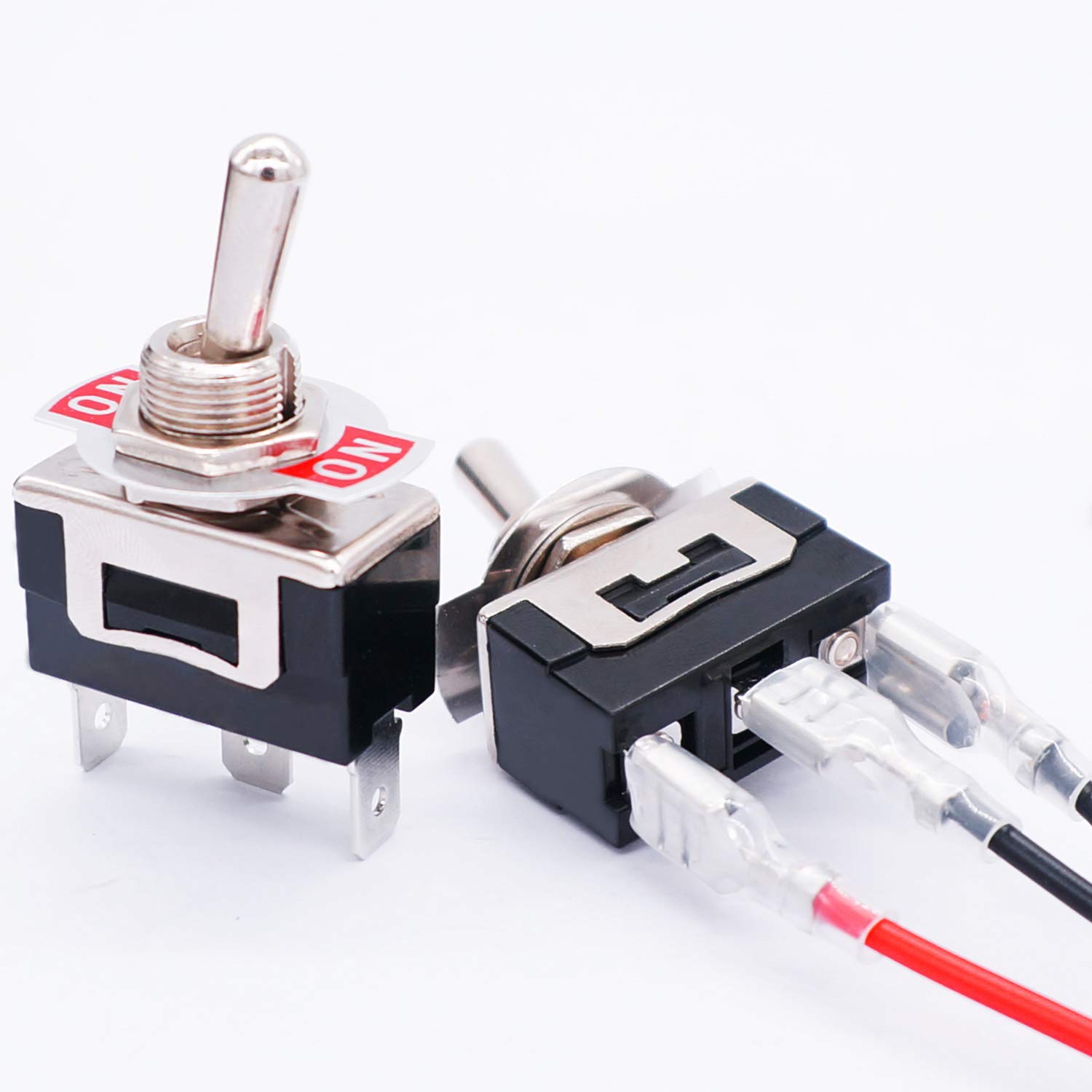Aワンオク TWTADE 3 Pcs Latching Rocker Toggle Switch 3 Pin 2 Position